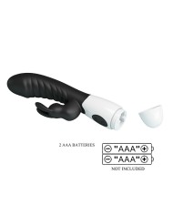 PRETTY LOVE NAUGHTY BUNNY VIBRADOR RABBIT 30 FUNCIONES NEGRO