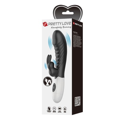 PRETTY LOVE NAUGHTY BUNNY VIBRADOR RABBIT 30 FUNCIONES NEGRO