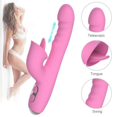 NALONE T MAY VIBRADOR RABBIT CON EMPUJE Y MOVIMIENTO OSCILANTE