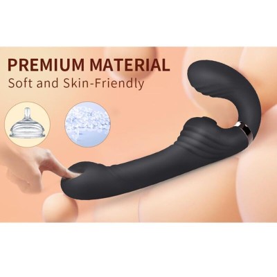 NALONE ALLOW VIBRADOR DOBLE CON ROTACION Y EMPUJE NEGRO
