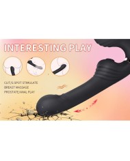 NALONE ALLOW VIBRADOR DOBLE CON ROTACION Y EMPUJE NEGRO