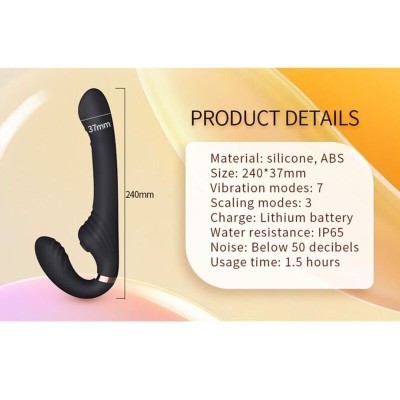 NALONE ALLOW VIBRADOR DOBLE CON ROTACION Y EMPUJE NEGRO