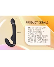 NALONE ALLOW VIBRADOR DOBLE CON ROTACION Y EMPUJE NEGRO