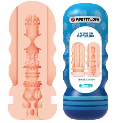 PRETTY LOVE SHERRY MASTURBADOR VAGINA CON VENTOSA Y TEXTURAS INTERNAS