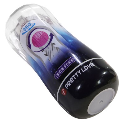 PRETTY LOVE MASTURBADOR CUP 360º TEXTURIZADO TRANSPARENTE