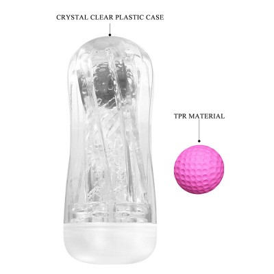 PRETTY LOVE MASTURBADOR CUP 360º TEXTURIZADO TRANSPARENTE