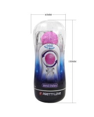 PRETTY LOVE MASTURBADOR CUP 360º TEXTURIZADO TRANSPARENTE
