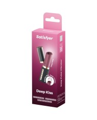 SATISFYER DEEP KISS ESTIMULADOR CLITORIS POR ONDAS GRANATE NEGRO
