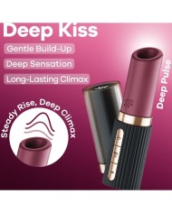 SATISFYER DEEP KISS ESTIMULADOR CLITORIS POR ONDAS GRANATE NEGRO