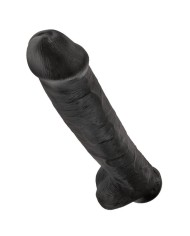 KING COCK DILDO REALISTA CON TESTICULOS 38 CM COLOR NEGRO