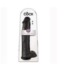 KING COCK DILDO REALISTA CON TESTICULOS 38 CM COLOR NEGRO
