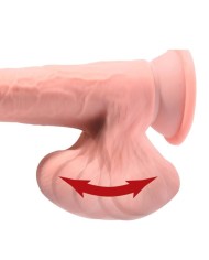 KING COCK PLUS DILDO REALISTA TRIPLE DENSIDAD CON TESTICULOS OSCILANTES 23 CM COLOR NATURAL