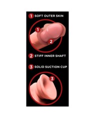KING COCK PLUS DILDO REALISTA TRIPLE DENSIDAD CON TESTICULOS OSCILANTES 23 CM COLOR NATURAL