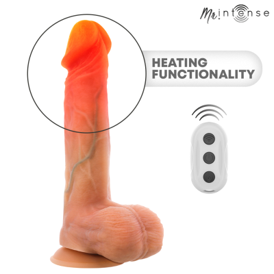 MR INTENSE LOGAN DILDO VIBRADOR SILICONA CON EFECTO CALOR Y CONTROL REMOTO 20 CM O 41 CM