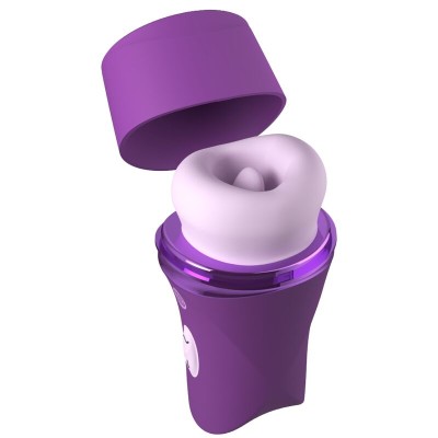 FANTASY FOR HER LUSH KISS PLUSH PURPLE ESTIMULADOR CLITORAL DE SUCCION Y LAMIDO