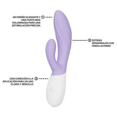 LELO INA TWIST VIBRADOR RABBIT PUNTO G Y CLITORIS LAVANDA