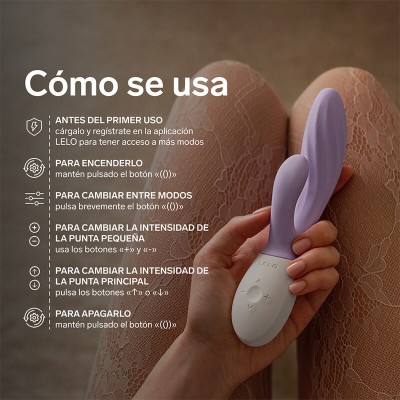 LELO INA TWIST VIBRADOR RABBIT PUNTO G Y CLITORIS LAVANDA