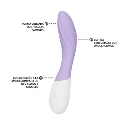LELO MONA TWIST VIBRADOR PARA PUNTO G RECARGABLE APP CONTROL LAVANDA
