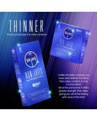 SKINS PRESERVATIVOS SIN LATEX PACK 4