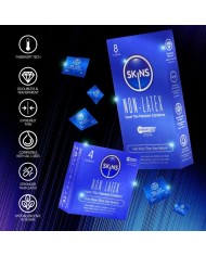 SKINS PRESERVATIVOS SIN LATEX PACK 4