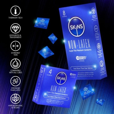 SKINS PRESERVATIVOS SIN LATEX PACK 8
