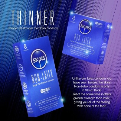 SKINS PRESERVATIVOS SIN LATEX PACK 8