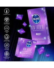 SKINS PRESERVATIVOS SIN LATEX XL PACK 4