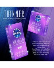 SKINS PRESERVATIVOS SIN LATEX XL PACK 4