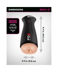 PDX ELITE MASTURBADOR CON SUCCION INTERMITENTE Y VIBRACION FAP GASM
