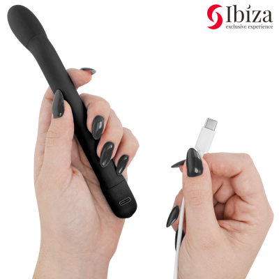 IBIZA VIBRADOR DE PUNTO G CON VIBRACION NEGRO