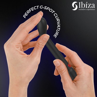 IBIZA VIBRADOR DE PUNTO G CON VIBRACION NEGRO