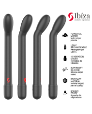 IBIZA VIBRADOR DE PUNTO G CON VIBRACION NEGRO