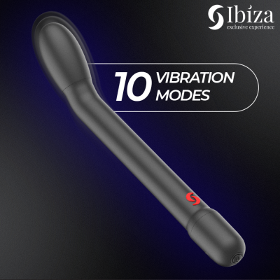 IBIZA VIBRADOR DE PUNTO G CON VIBRACION NEGRO