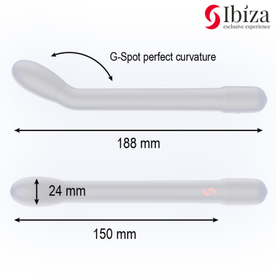 IBIZA VIBRADOR DE PUNTO G CON VIBRACION NEGRO