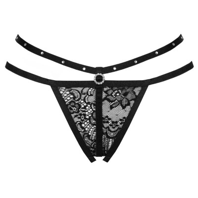 LIVCO CORSETTI FASHION NOMADE TANGA CROTCHLESS NEGRO L XL