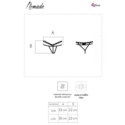 LIVCO CORSETTI FASHION NOMADE TANGA CROTCHLESS NEGRO L XL