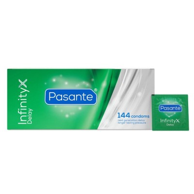 PASANTE DELAY INFINITY PRESERVATIVOS RETARDANTES CAJA 144 UNIDADES