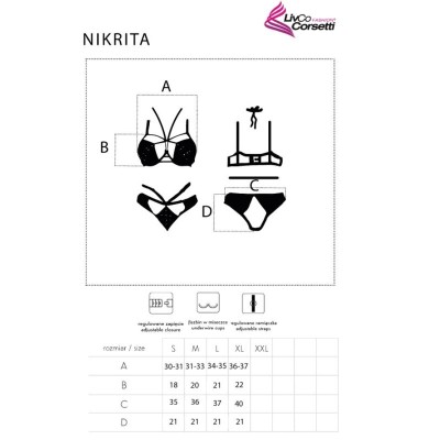 LIVCO CORSETTI FASHION NIKRITA LC 90674 SUJETADOR PANTIES NEGRO L