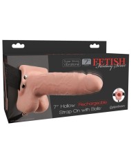 FETISH FANTASY SERIES STRAP ON HUECO REALISTA VIBRADOR CON TESTICULOS 178 CM