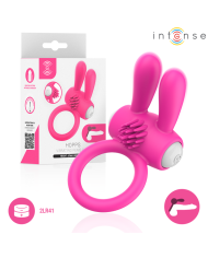 INTENSE HOPPS ANILLO PARA PENE VIBRADOR CON ESTIMULACION CLITORIANA ROSA