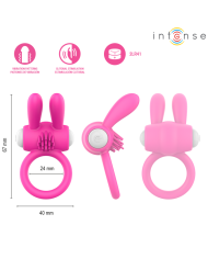 INTENSE HOPPS ANILLO PARA PENE VIBRADOR CON ESTIMULACION CLITORIANA ROSA