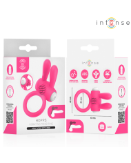 INTENSE HOPPS ANILLO PARA PENE VIBRADOR CON ESTIMULACION CLITORIANA ROSA