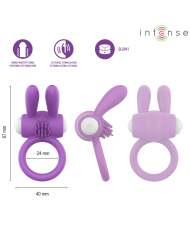 INTENSE HOPPS ANILLO PARA PENE VIBRADOR CON ESTIMULACION CLITORIANA MORADO
