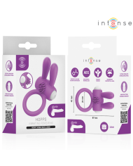 INTENSE HOPPS ANILLO PARA PENE VIBRADOR CON ESTIMULACION CLITORIANA MORADO