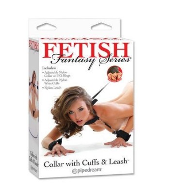 FETISH FANTASY SERIES COLLAR CON ESPOSAS Y CORREA