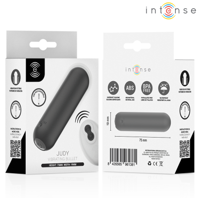 INTENSE JUDY BALA VIBRADORA RECARGABLE CON CONTROL REMOTO NEGRO