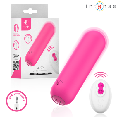 INTENSE JUDY BALA VIBRADORA RECARGABLE CON CONTROL REMOTO ROSA