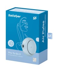 SATISFYER PRO TO GO 3 ESTIMULADOR Y VIBRADOR DOBLE AZUL