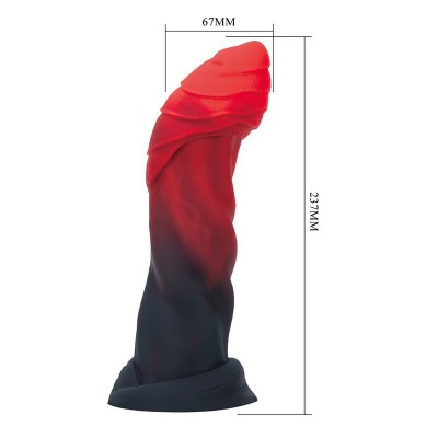 POWER MONSTERS INFERNAL GOLIATH DILDO BICOLOR 25 CM O 6 CM