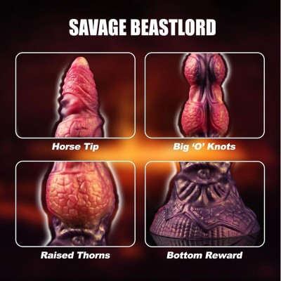 POWER MONSTERS SAVAGE BEASTLORD DILDO FANTASIA TRICOLOR 24 CM O 5 CM